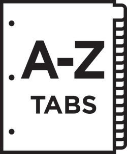 Avery Ready Index A Z Binder Dividers Customizable Table Of Contents Classic Multicolor Tabs 1 Set 11125