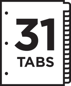 Avery Ready Index 31 Number Dividers Customizable Table Of Contents Classic Multicolor Tabs 1 Set 11129