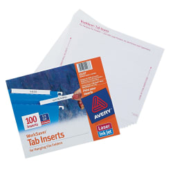 Avery Printable Tab Inserts For Hanging File Folders 1 3 Cut 3 1 2 11137