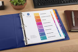 Avery Ready Index 8 Tab Extra Wide Binder Dividers Multicolor Tabs 1 Set 11163 Avery Com