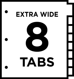 Avery Big Tab Insertable Extra Wide Dividers 8 Tab Set Multicolor 11222