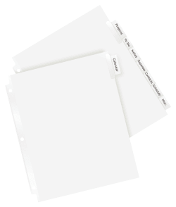 Avery Big Tab Insertable Extra Wide Dividers Clear Tabs 8 Tab Set 11223