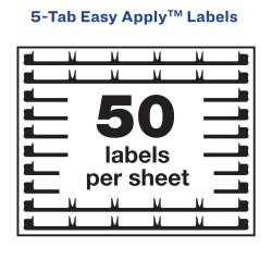 Avery Print Apply Clear Label Sheet Refills 5 Tab 3 Sheets 11225 Avery Com