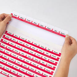 Avery® Print & Apply Clear Label Sheet Refills, Index Maker® Easy Apply™  Labels, 8-Tab, 3 Sheets (11226)