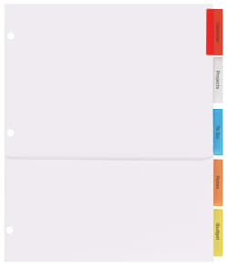 Avery Insertable Dividers with Pockets Multicolor (11270 ...
