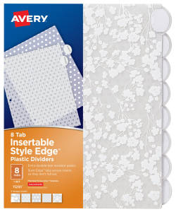 Avery Style Edge Insertable Plastic Dividers Multicolor