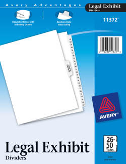 Avery Premium Collated Legal Dividers Avery Style 26 50 Table Of