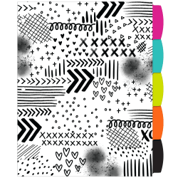 Black and White Ink-Spiration Amy Tangerine Designer Collection Big Tab Dividers 11393 Avery 5-Tab Set 