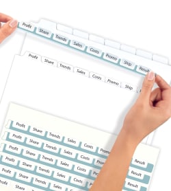 Avery Print Apply Clear Label Ecofriendly Dividers Index Maker Easy Apply Printable Label Strip 8 White Tabs 5 Sets 11581