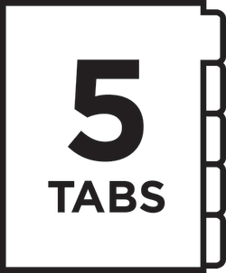 Avery Print Apply Clear Label Unpunched Dividers Index Maker Easy Apply Printable Label Strip 5 White Tabs 25 Sets 11443