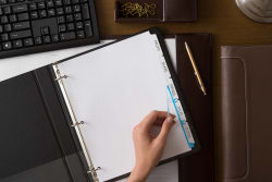 Avery Print Apply Clear Label Dividers Index Maker Easy Apply Printable Label Strip 5 White Tabs 25 Sets 11446