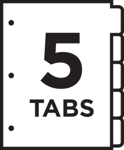 Avery Print Apply Clear Label Dividers Index Maker Easy Apply Printable Label Strip 5 White Tabs 25 Sets 11446