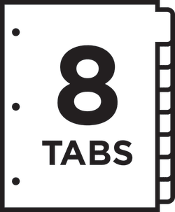 Avery Print Apply Clear Label Dividers Index Maker Easy Apply Printable Label Strip 8 White Tabs 25 Sets 11447