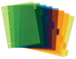 Avery Big Tab Insertable Plastic Dividers 8 Tab Set Multicolor 11901