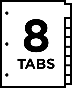 Avery Big Tab Insertable Plastic Dividers 8 Tab Set Multicolor 11901