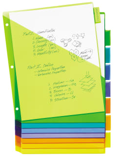 Avery Big Tab Insertable Two Pocket Plastic Dividers 8 Tab Set Multicolor 11907