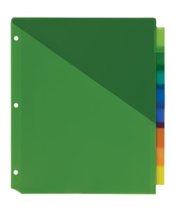 Avery Big Tab Insertable Two Pocket Plastic Dividers 8 Tab Set Multicolor 11907