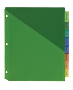 Avery Big Tab Insertable Two Pocket Plastic Dividers 8 Tab Set Multicolor 11907