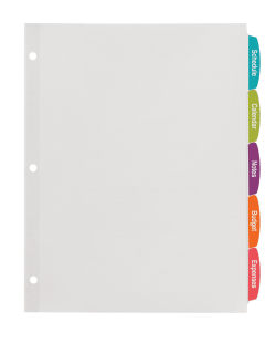 Avery Big Tab™ Label Dividers 5 Tabs, 4 Sets (14432) | Avery.com