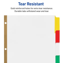 Erased Project Stickers Avery Big Tab Write Erase Dividers Multicolor 23076 Avery Com avery