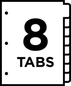 Avery Big Tab Write Amp Erase Dividers 8 Tab Set 23078