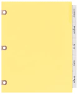 Avery Big Tab Insertable Dividers Buff Paper Clear Tabs 5 Tab Set 23281