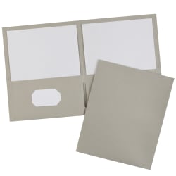 Gray NEW Avery Two-Pocket Folders Box of 25 Model # 47990 