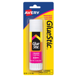 Avery Glue Stic™ Disappearing Purple Color for Envelopes Nontoxic 3 Sticks  (00134)