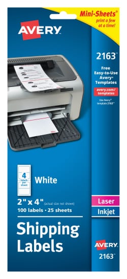 Avery Easy Peel Return Address Labels 2/3