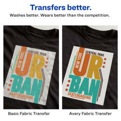 Fabric Transfers For Dark Fabrics 8 1 2 X 11 Inkjet Printer 5 Matte Sheets 3279 Avery Com