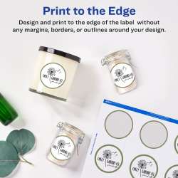 Avery® Matte White Round Labels with Sure Feed™, ¾