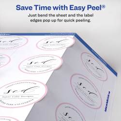 Avery® Matte White Round Labels with Sure Feed™, ¾