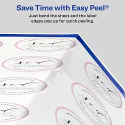 Avery® Glossy Clear Round Labels with Sure Feed™, ¾