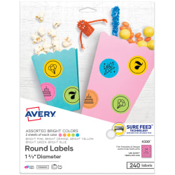 Avery Self-Adhesive Reinforcement Labels, Clear, 1/4 Round, 200 Labels (5721)