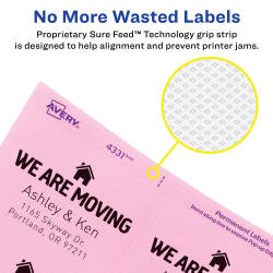 Avery® Easy Peel® Rectangle Labels with Sure Feed™, Assorted ...
