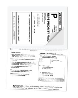 Avery Shipping Labels W Paper Receipts Trueblock Technology Permanent Adhesive 5 1 16 X 7 5 8 50 Labels 5127