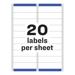 Avery Easy Peel Address Labels Sure Feed Technology Permanent Adhesive 1 X 4 2 000 Labels 5161