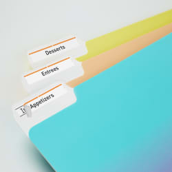 Orange Permanent Adhesive,Avery® TrueBlock®5166 File Folder Labels, 