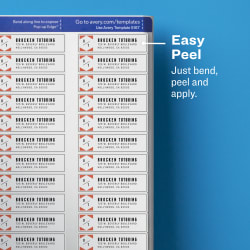 Avery Easy Peel Return Address Labels 1/2