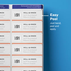 Avery Easy Peel Address Labels Sure Feed Technology Permanent Adhesive 1 X 2 5 8 3 000 Labels 5160