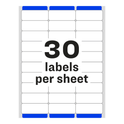 Avery Easy Peel Address Labels Sure Feed Technology Permanent Adhesive 1 X 2 5 8 3 000 Labels 5160