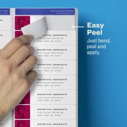 Avery Easy Peel Address Labels Sure Feed Technology Permanent Adhesive 1 X 4 2 000 Labels 5161