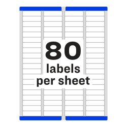 Avery Easy Peel Return Address Labels Sure Feed Technology Permanent Adhesive 1 2 X 1 3 4 8 000 Labels 5167