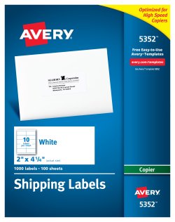 Avery Address Labels For Copiers 1 1 2 X 2 13 16 2 100