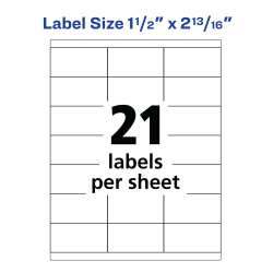 Avery® Address Labels for Copiers, 1-1/2