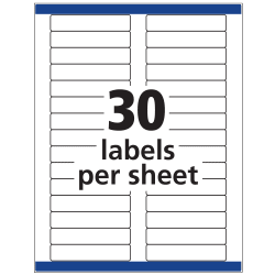 Avery Trueblock File Folder Labels Sure Feed Technology Permanent Adhesive White 2 3 X 3 7 16 1 500 Labels 5366