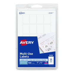 Avery® Removable Labels, Removable Adhesive, 1