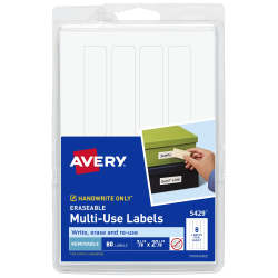 Avery® Erasable Multi-Use Removable Labels, 7/8