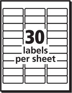 Avery Weatherproof Mailing Labels Trueblock Technology Permanent Adhesive 1 X 2 5 8 1 500 Labels 5520