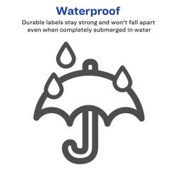 Waterproof Labels with Ultrahold® Permanent Adhesive, Sure Feed™,  TrueBlock®, Laser, 100 Labels, 5-1/2